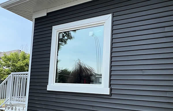window on side of house